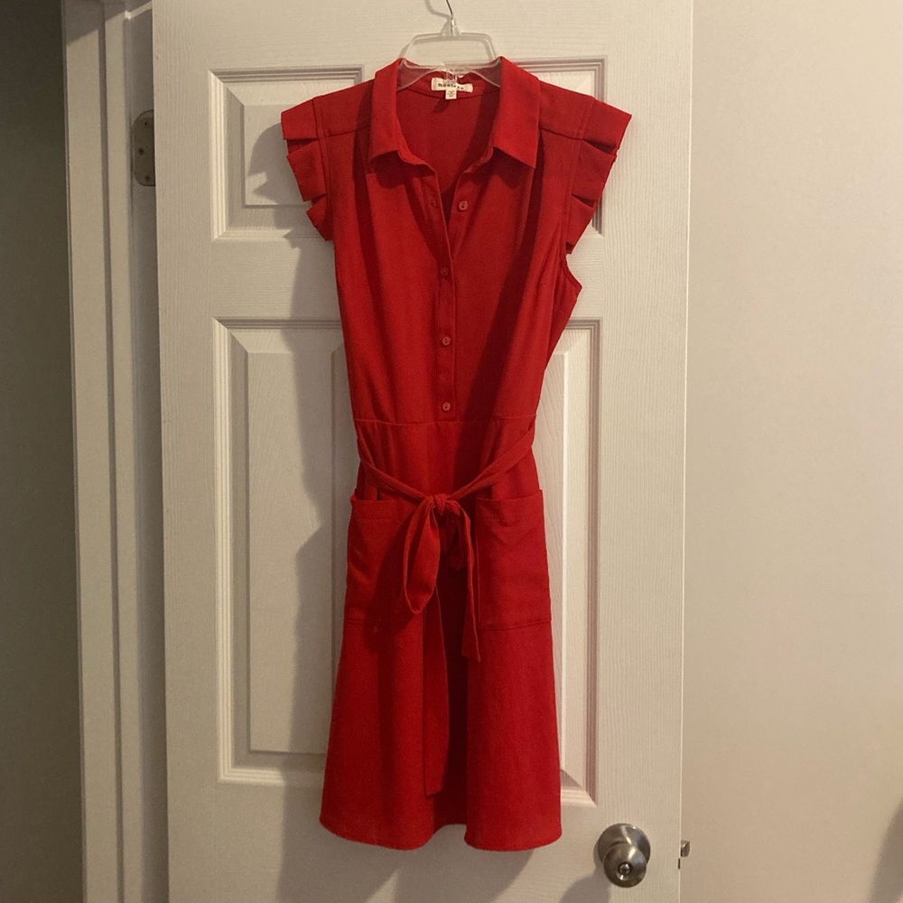 Red dress - perfect for summer work days!